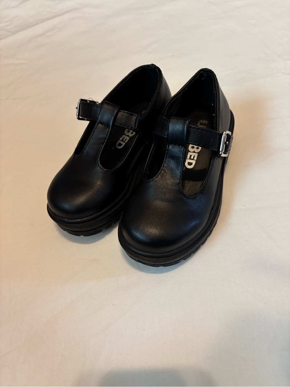 UNR8ED Girls Black Mary Jane Shoes Size 8M Buckle Strap